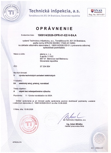 Oprávnenie rozvádzač