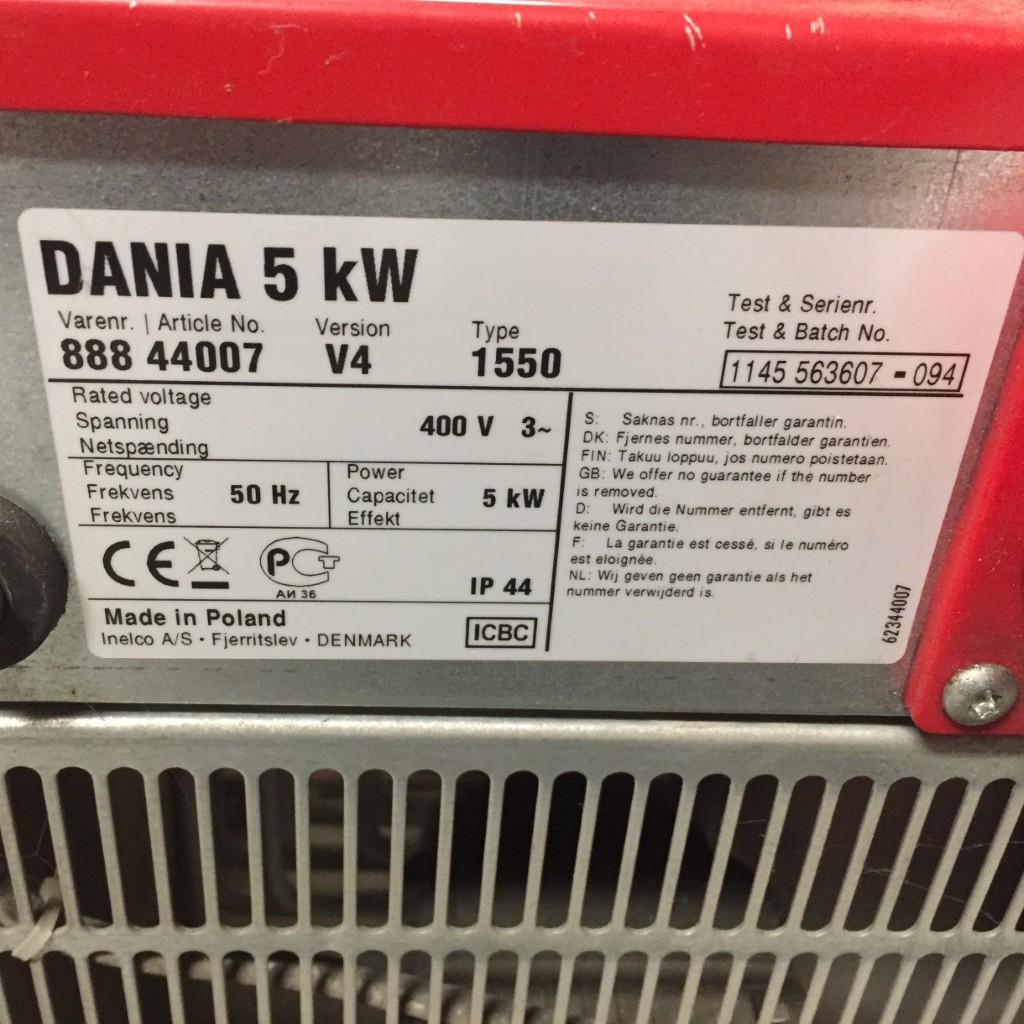 Elektrický ohrievač DANIA 5kW 400V