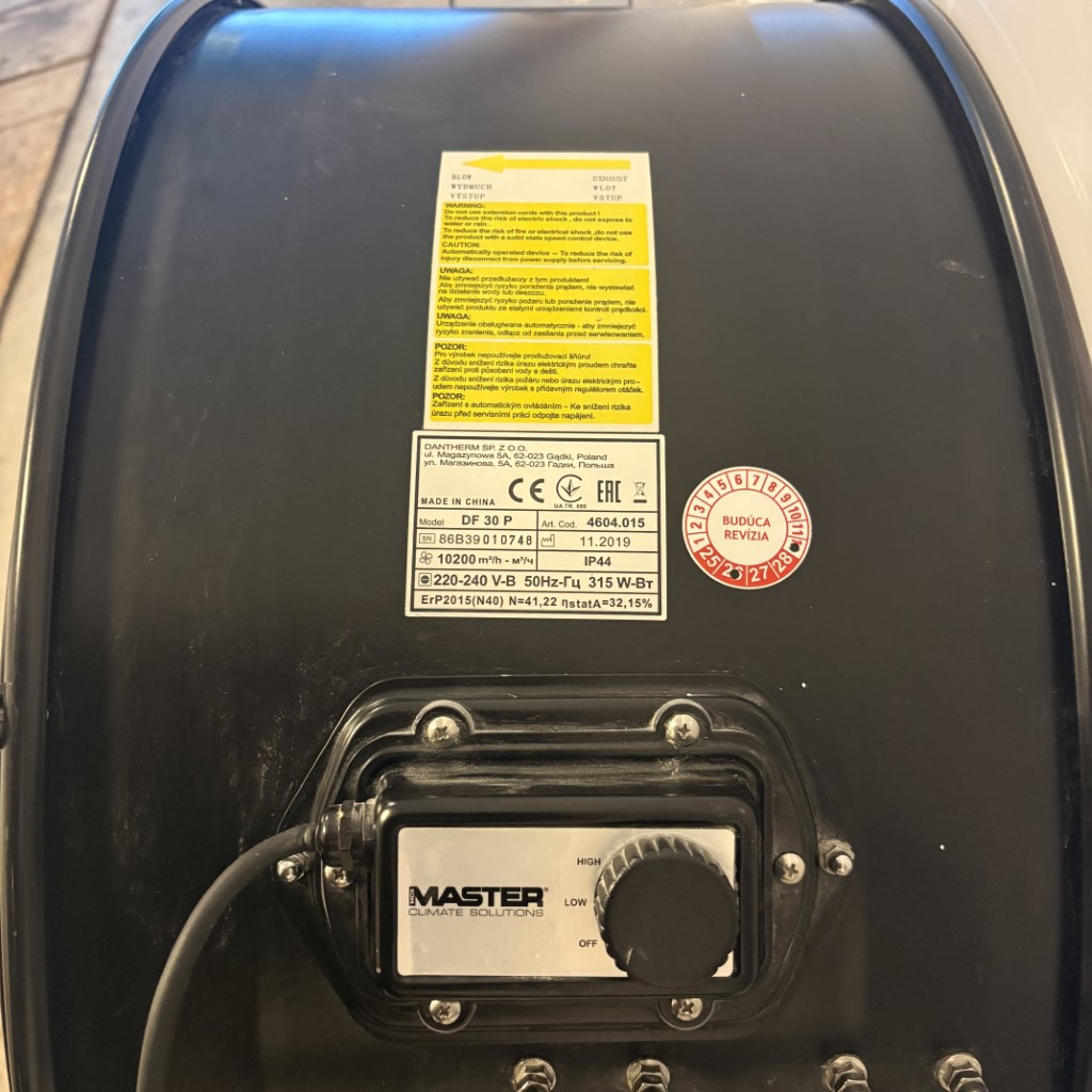 Ventilátor MASTER DF30P